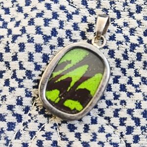 Real Butterfly Wing Sterling Pendant